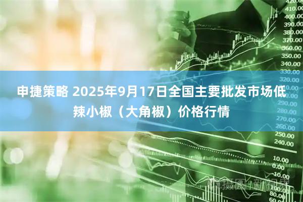 申捷策略 2025年9月17日全国主要批发市场低辣小椒（大角椒）价格行情