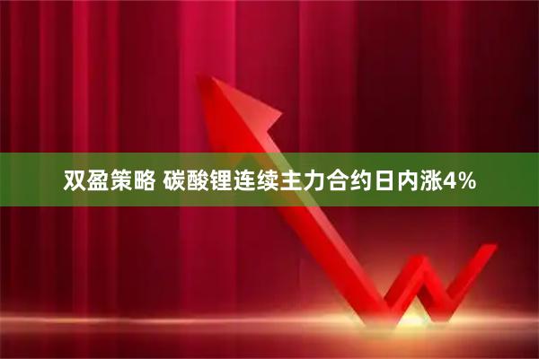 双盈策略 碳酸锂连续主力合约日内涨4%