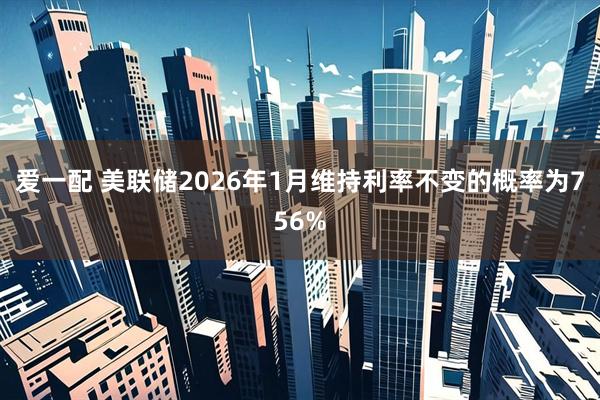 爱一配 美联储2026年1月维持利率不变的概率为756%